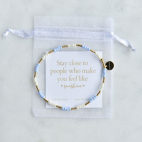 Kaviya armbånd elastikk- lyseblå