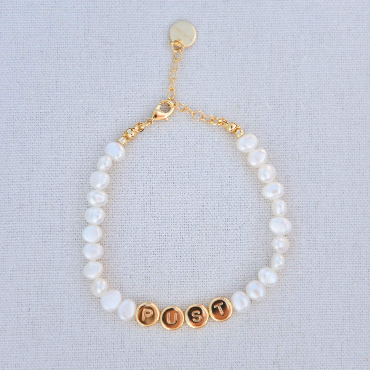 Breath gold freshwater pearl bracelet