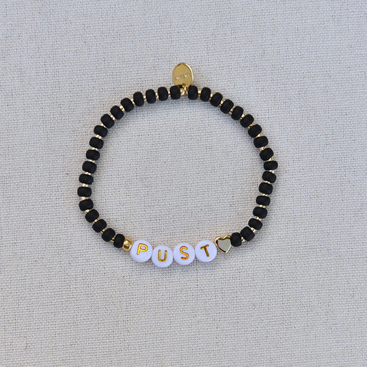 Breathe slowly bracelet - black